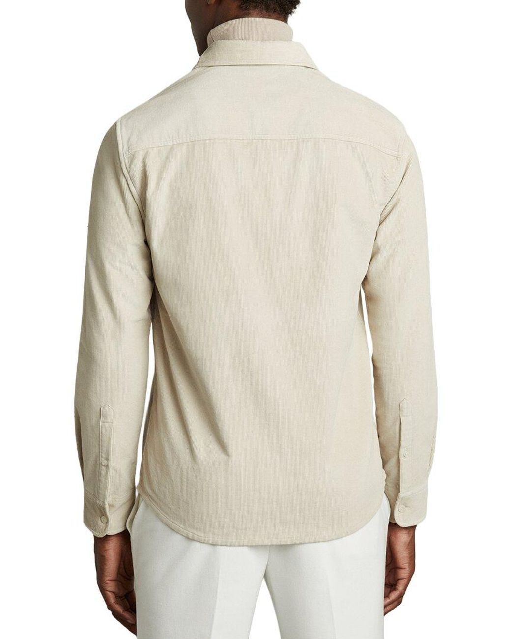 Reiss Natural Tucci Twin Pocket Cord Top for men