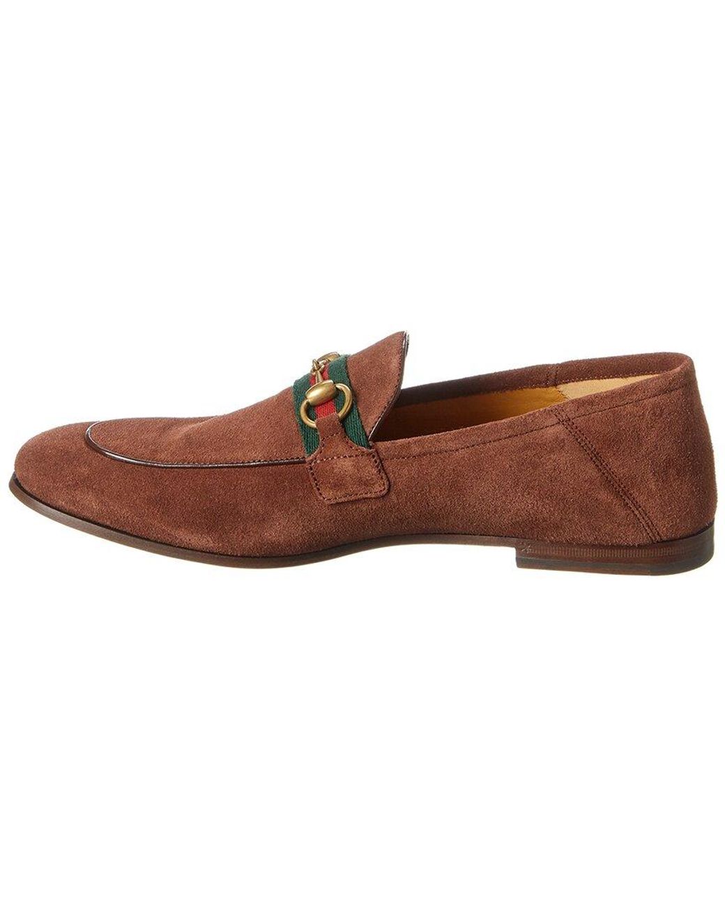 Gucci Brixton Horsebit Web Suede Loafer 