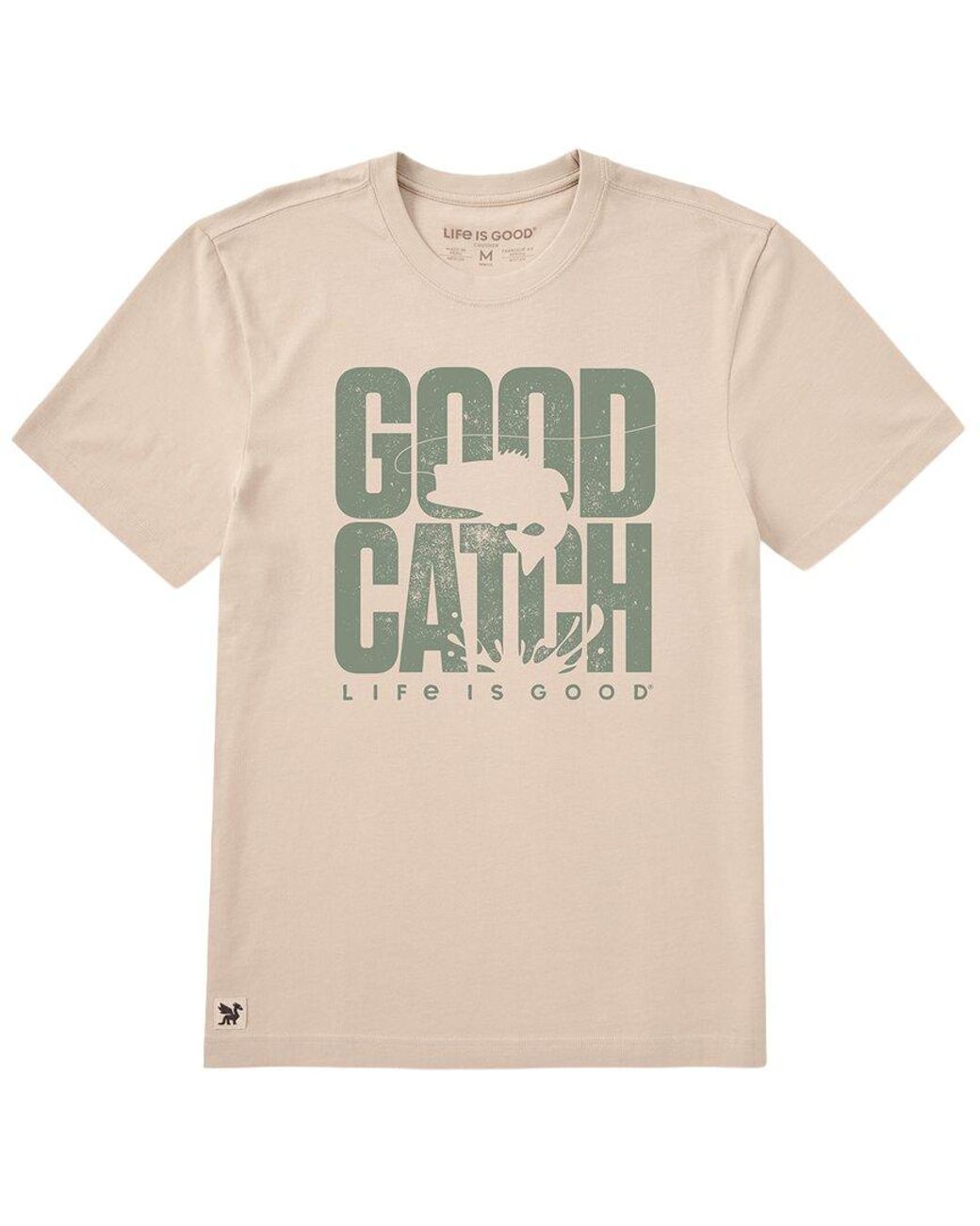 Life Is Good. Natural Crusher T-Shirt for men