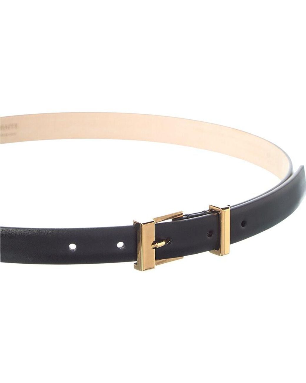 Khaite White Manhattan Leather Belt