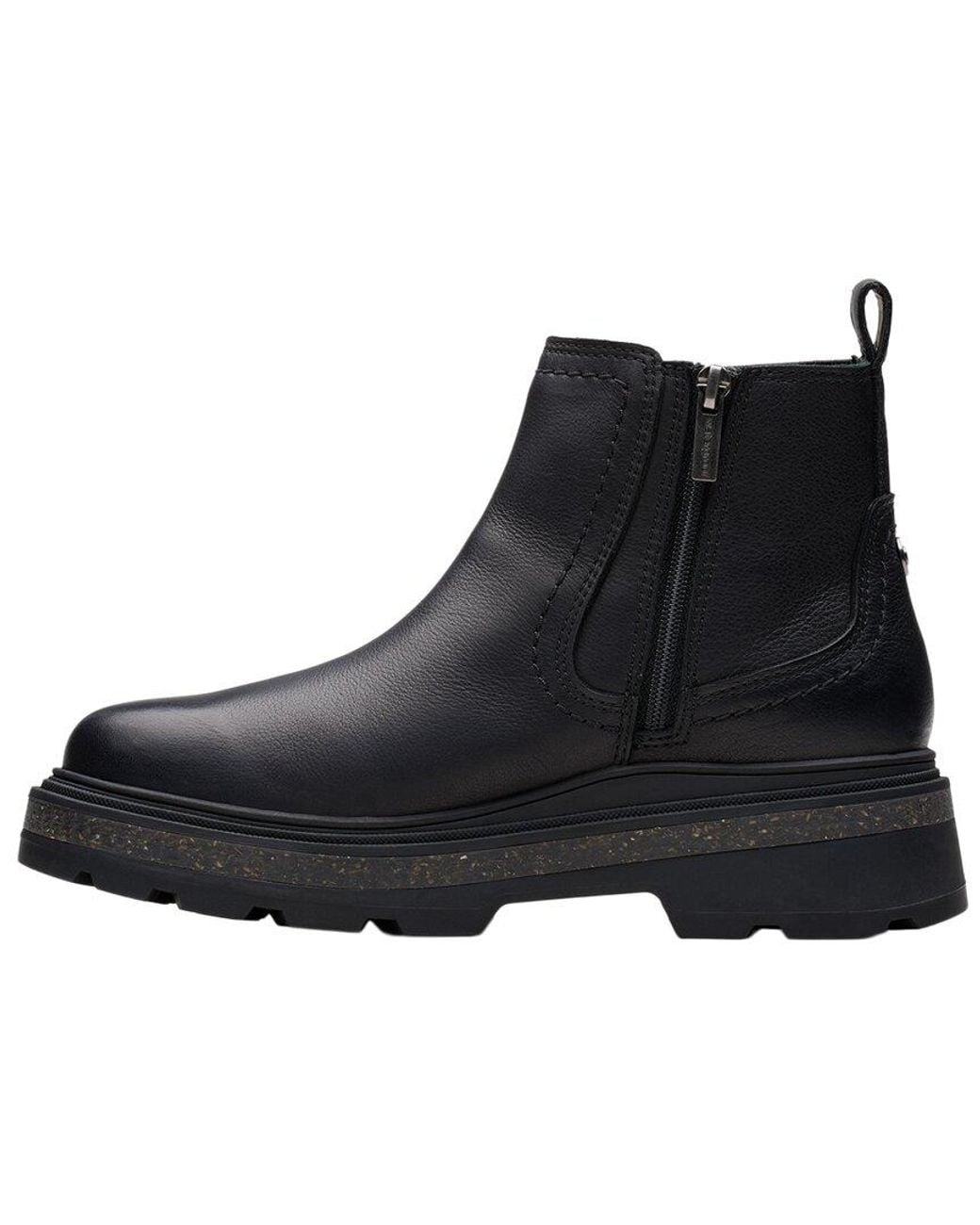 Clarks Black Hencroftstepwp Leather Boot