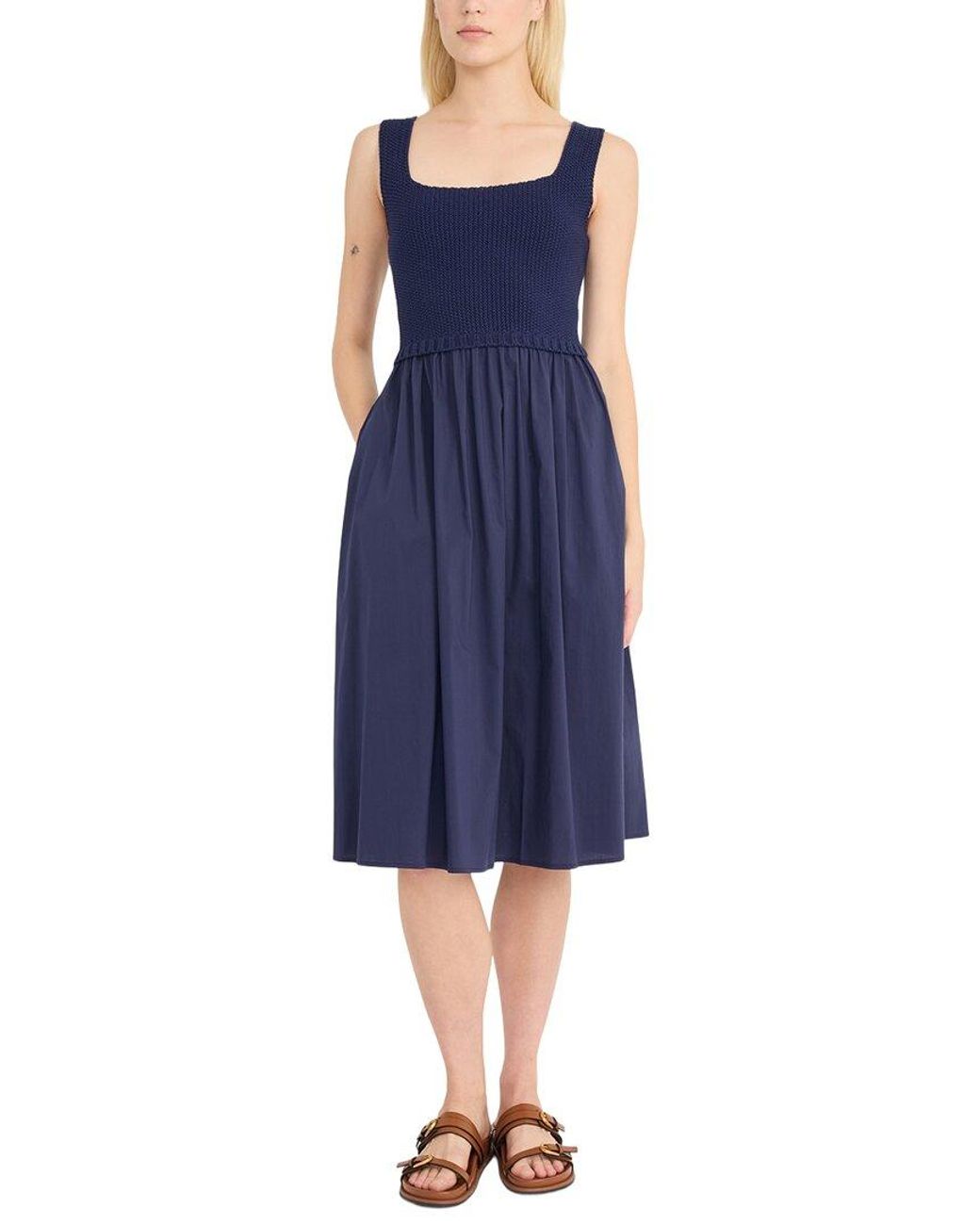 Luxely Blue Midi Sweater Dress