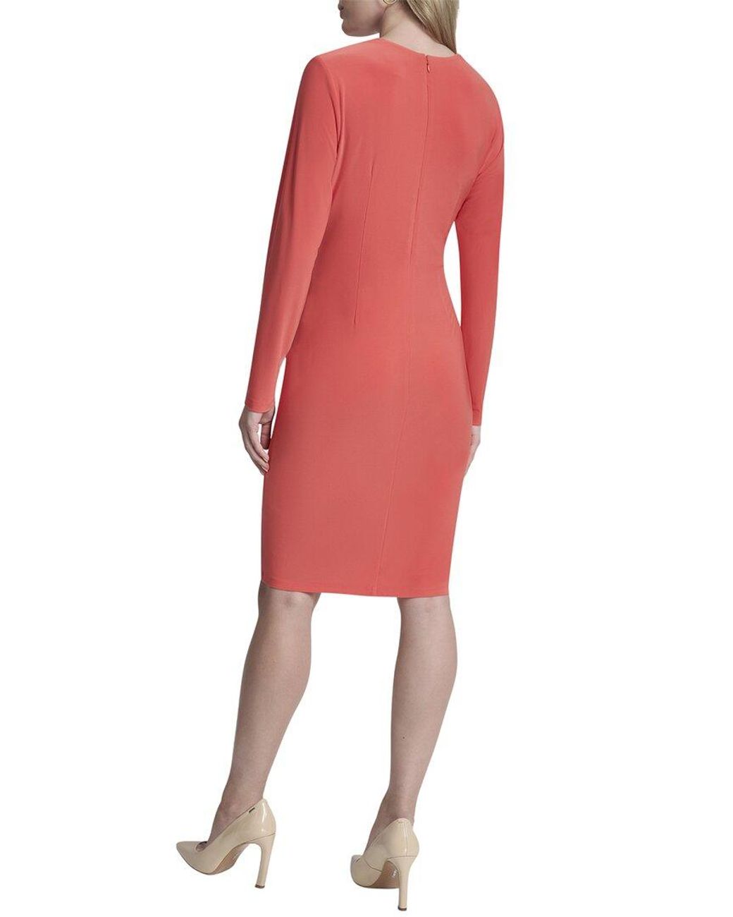 DKNY Red Sheath Dress