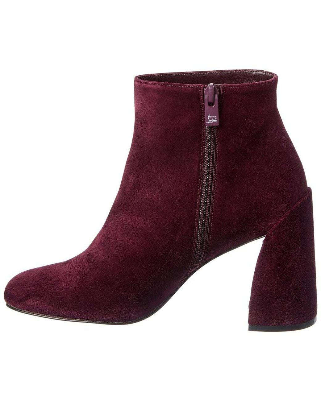 Christian Louboutin Purple Jane 85 Suede Bootie