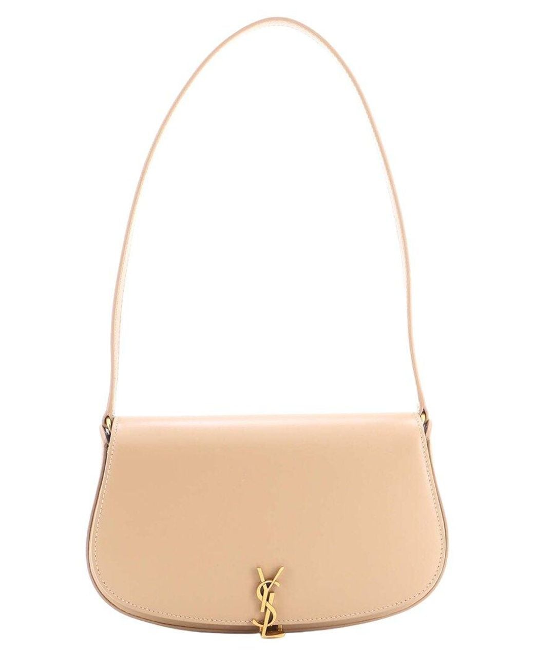 Saint Laurent Natural Leather Voltaire Shoulder Bag Mini (Authentic Pre-Loved)