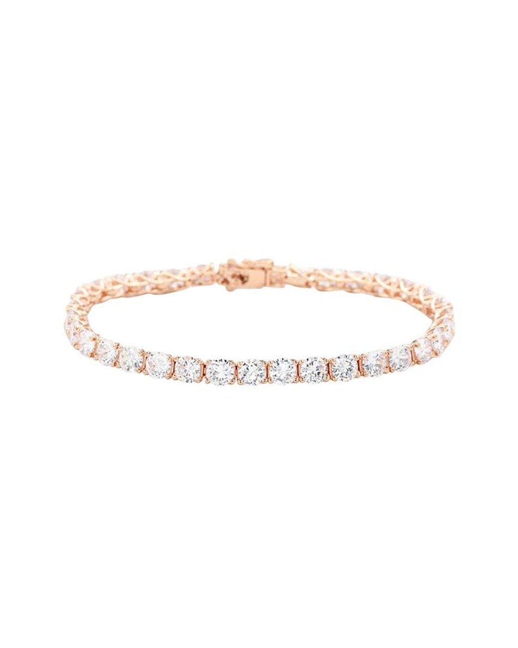 Suzy Levian White Silver Cz Bracelet