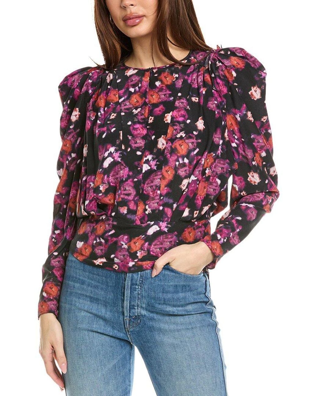 Isabel Marant Red Isabel Marant E'Toile Zanga Silk Blouse