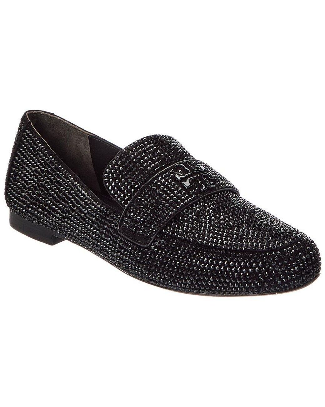 Tory Burch Black Mini Everly Embellished Loafer