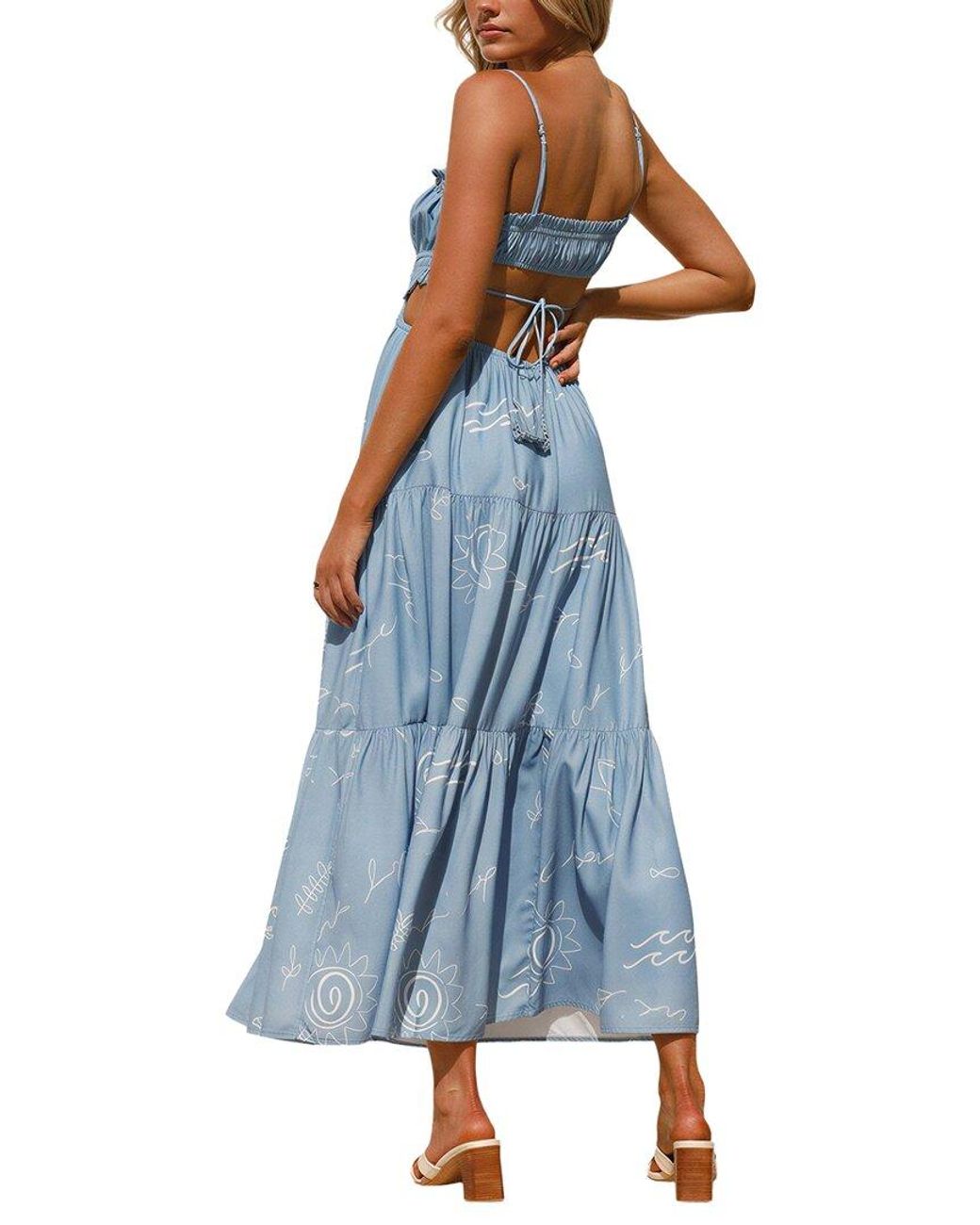ENJOY PETRA Blue Midi Dress