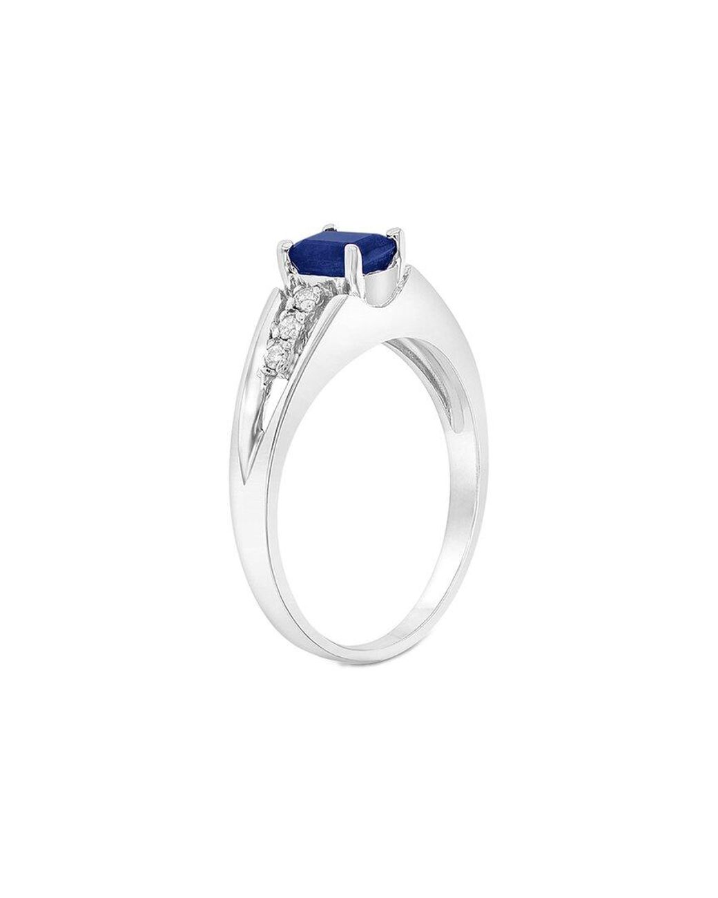 LEVARON Blue 14K 0.58 Ct. Tw. Diamond & Sapphire Ring