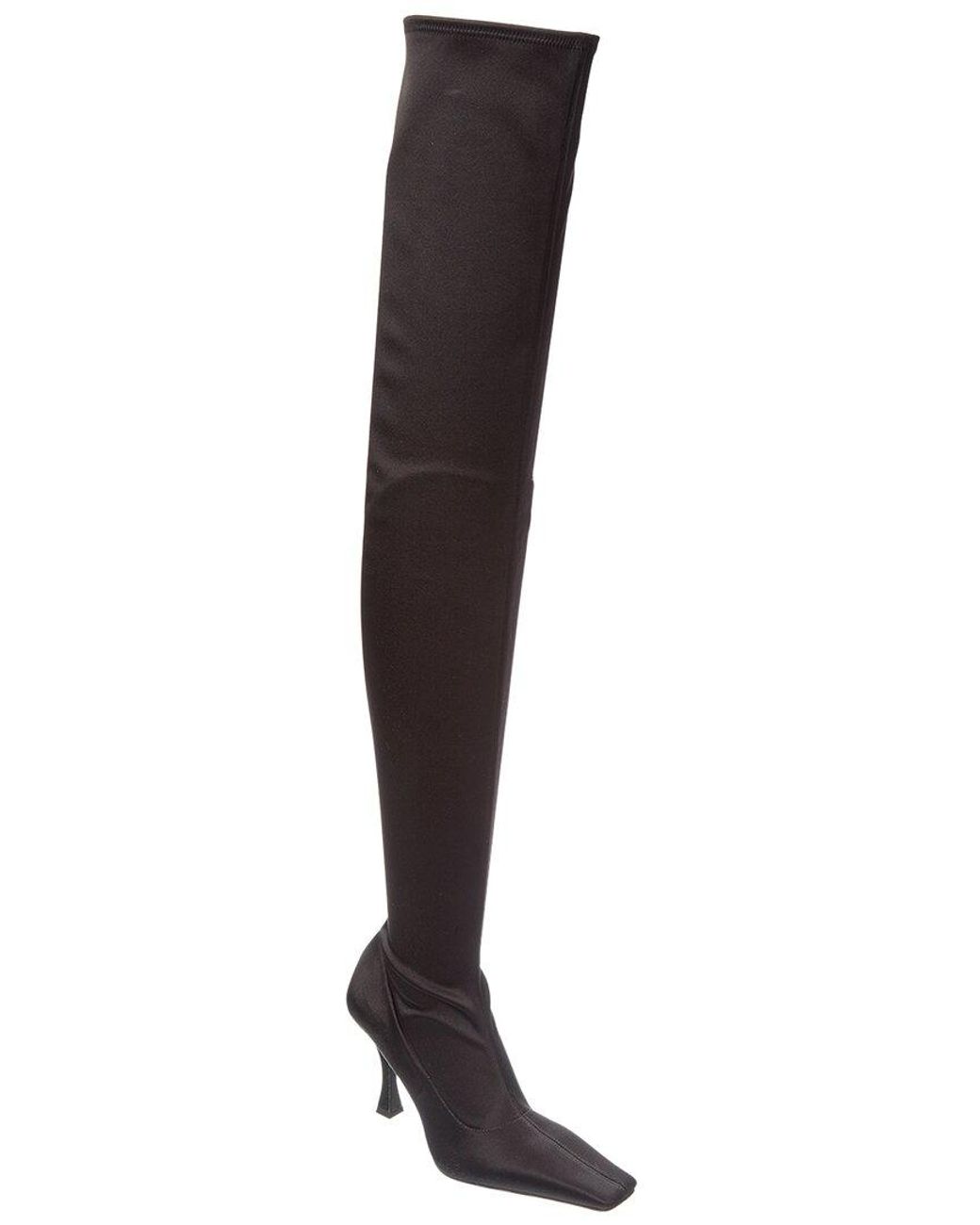 Proenza Schouler Brown Satin Over-The-Knee Boot