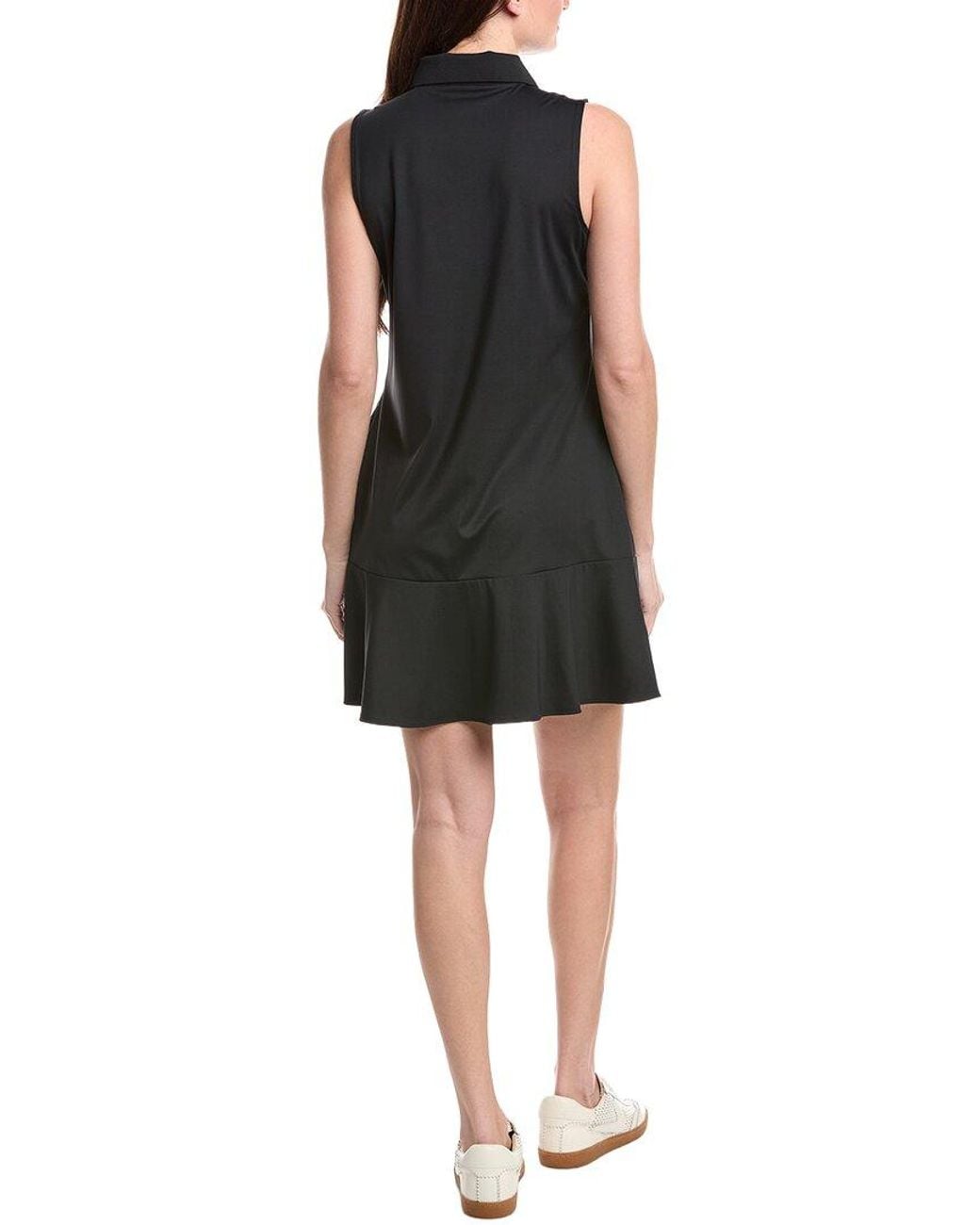 Tommy Bahama Black Abby Interlock Flounce Mini Dress