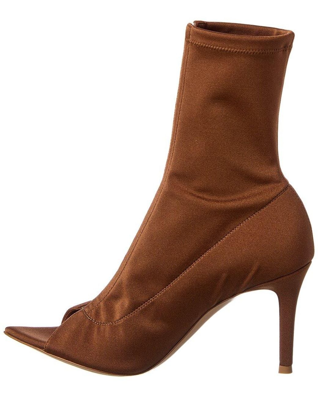 Gianvito Rossi Brown Hiroko 85 Lycra & Vinyl Bootie