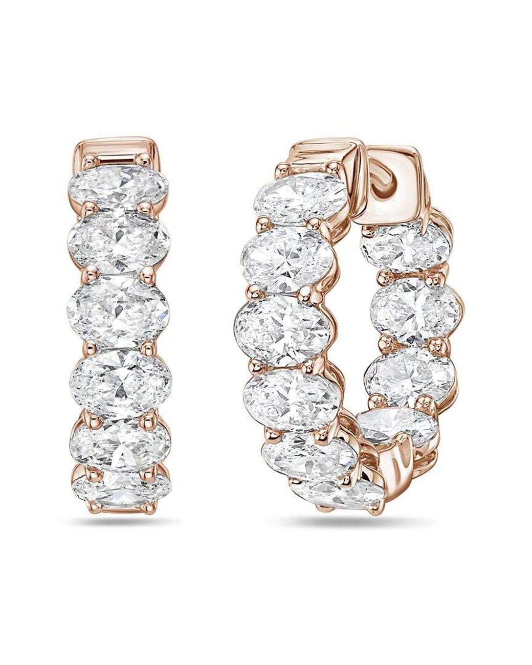 Diana M White Diana M. 14K Rose 2.00 Ct. Tw. Lab-Grown Diamond Earrings