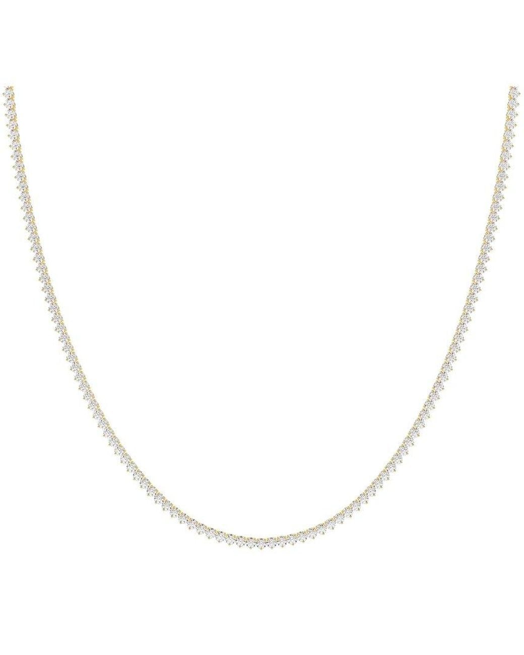 Lab Grown Diamonds White 14K 3.00 Ct. Tw. Lab-Grown Diamond Tennis Necklace