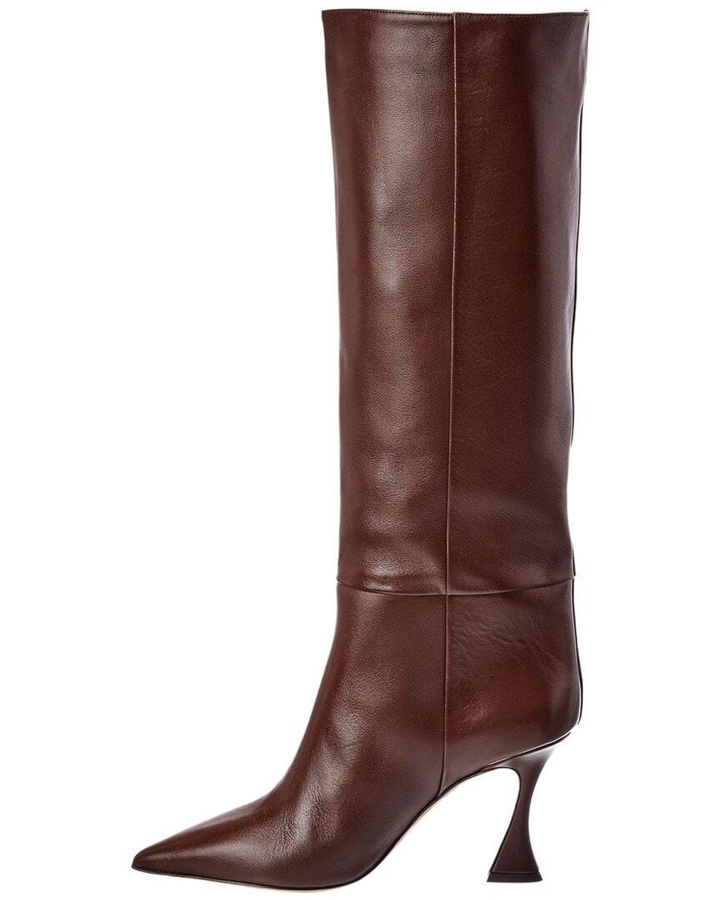 Alexandre Birman Brown Brena 85 Leather Knee-High Boot