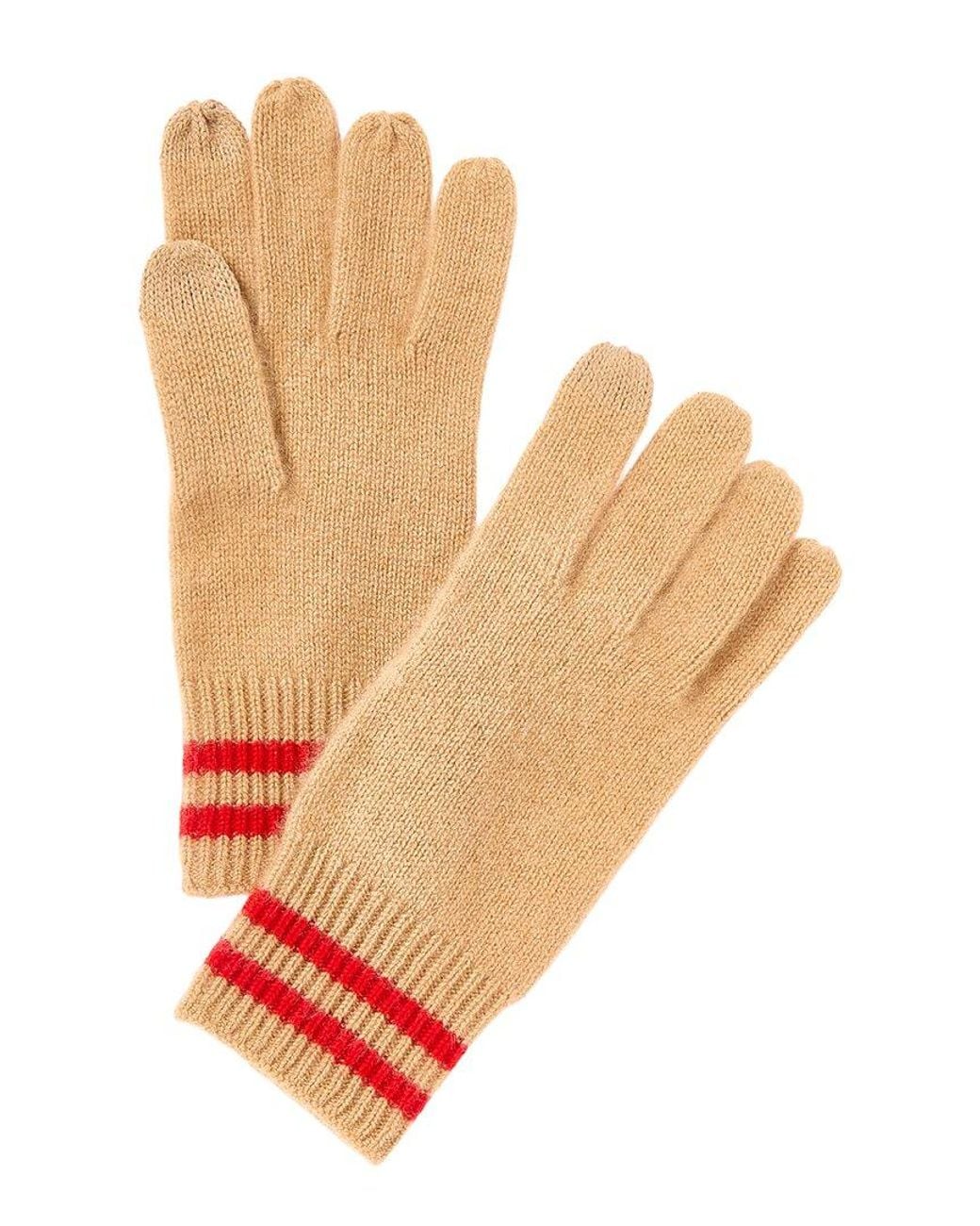 Phenix Natural Double Stripe Cuff Cashmere Touch Tech Gloves