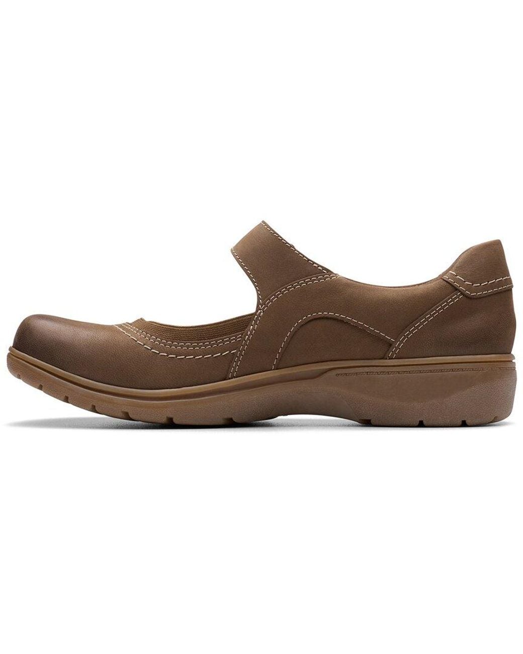 Clarks Brown Carleigh Madi Round Toe Mary Jane Flats