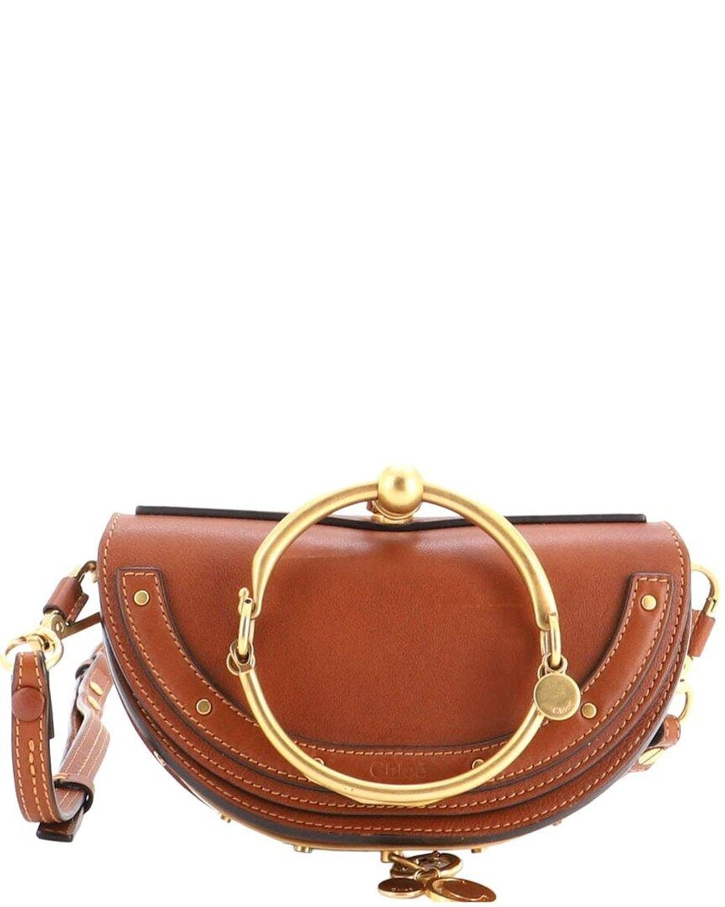 Chloé Brown Leather Nile Crossbody Mini (Authentic Pre-Loved)