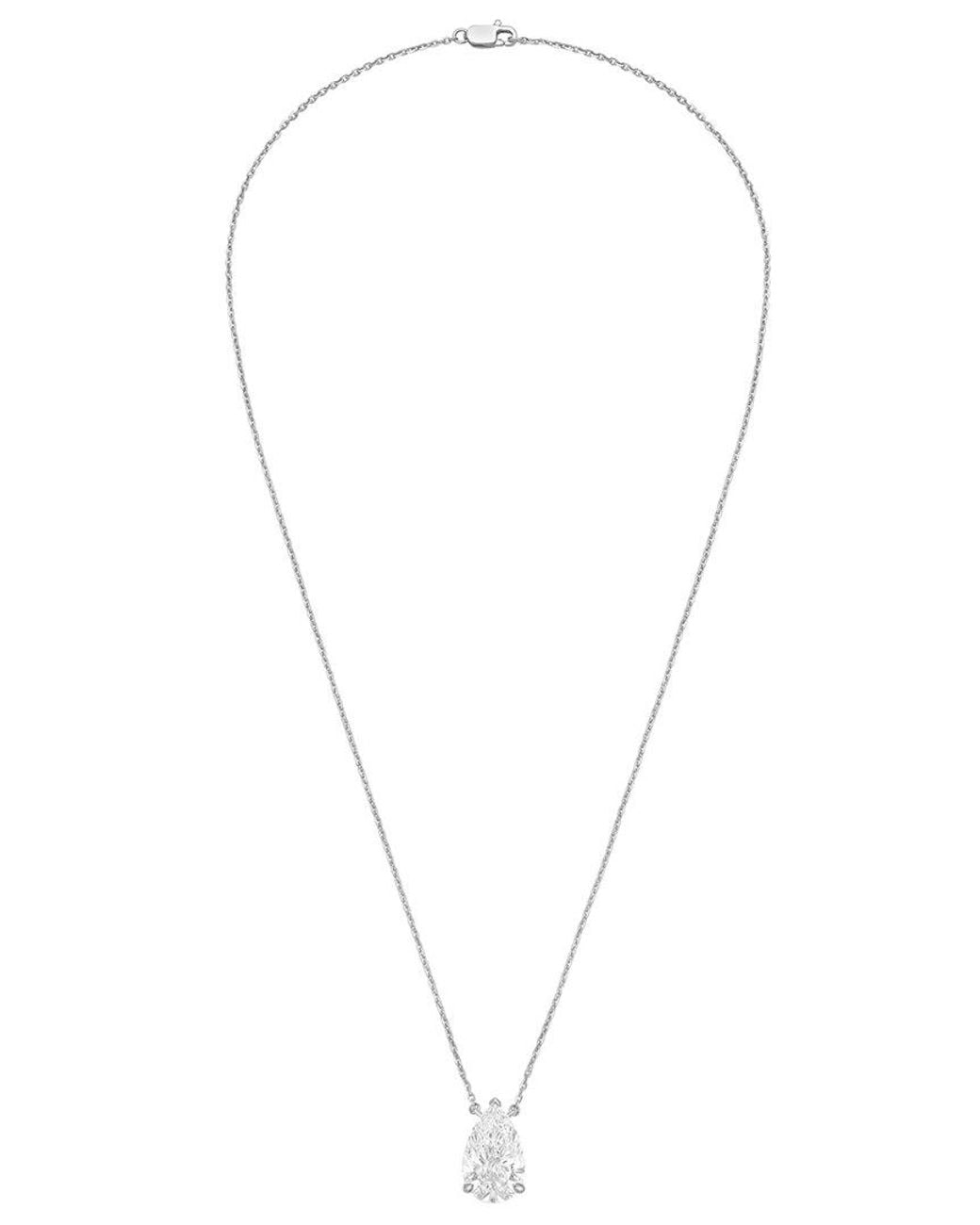 Diana M Metallic Diana M. 14K 6.00 Ct. Tw. Lab-Grown Diamond Pendant Necklace