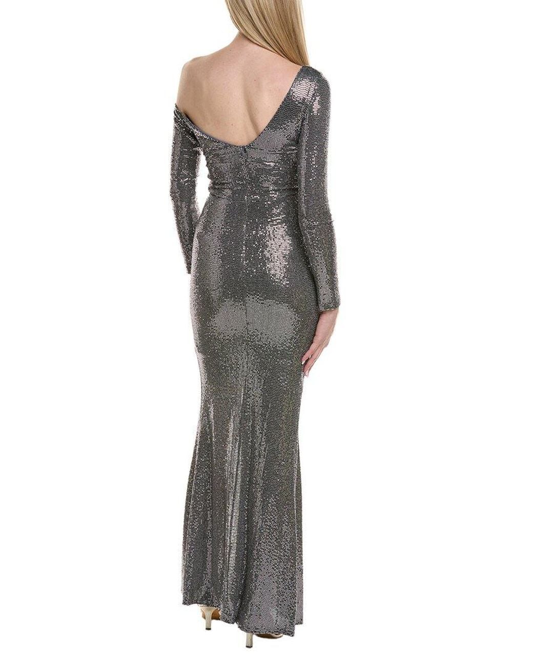 Issue New York Gray Sequin Maxi Dress