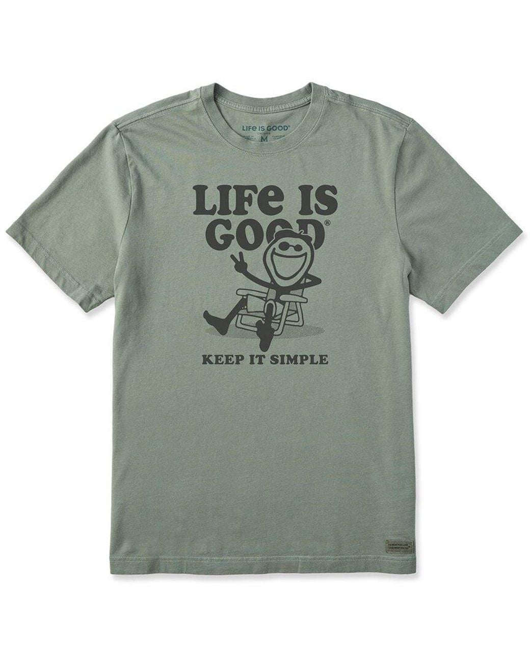 Life Is Good. Green Crusher T-Shirt for men