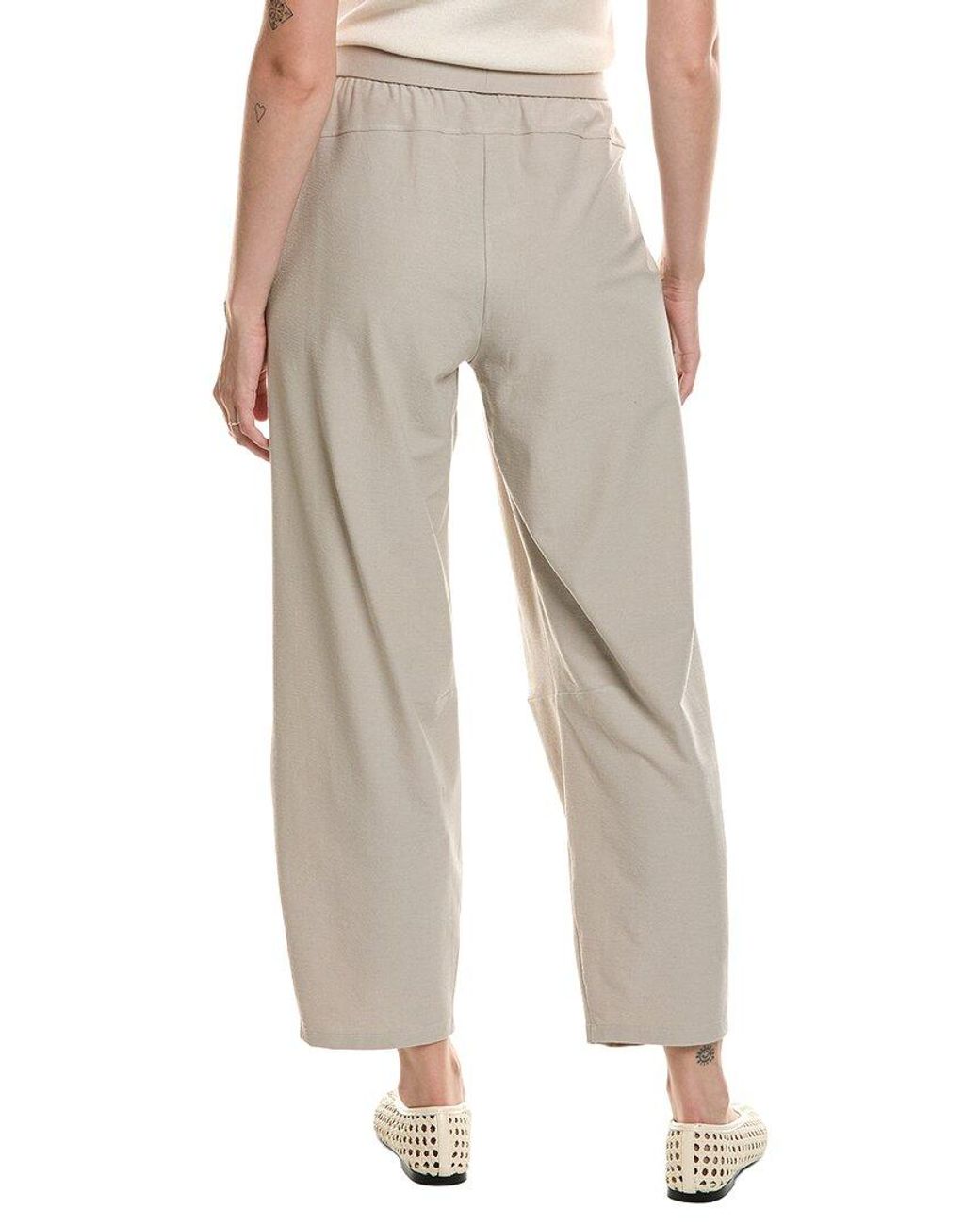 Eileen Fisher Gray Petite Ankle Arch Pant