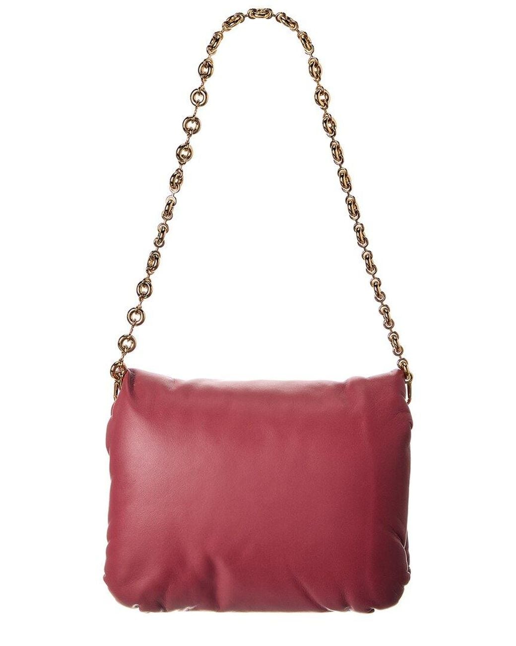 Loewe Purple Goya Puffer Leather Shoulder Bag