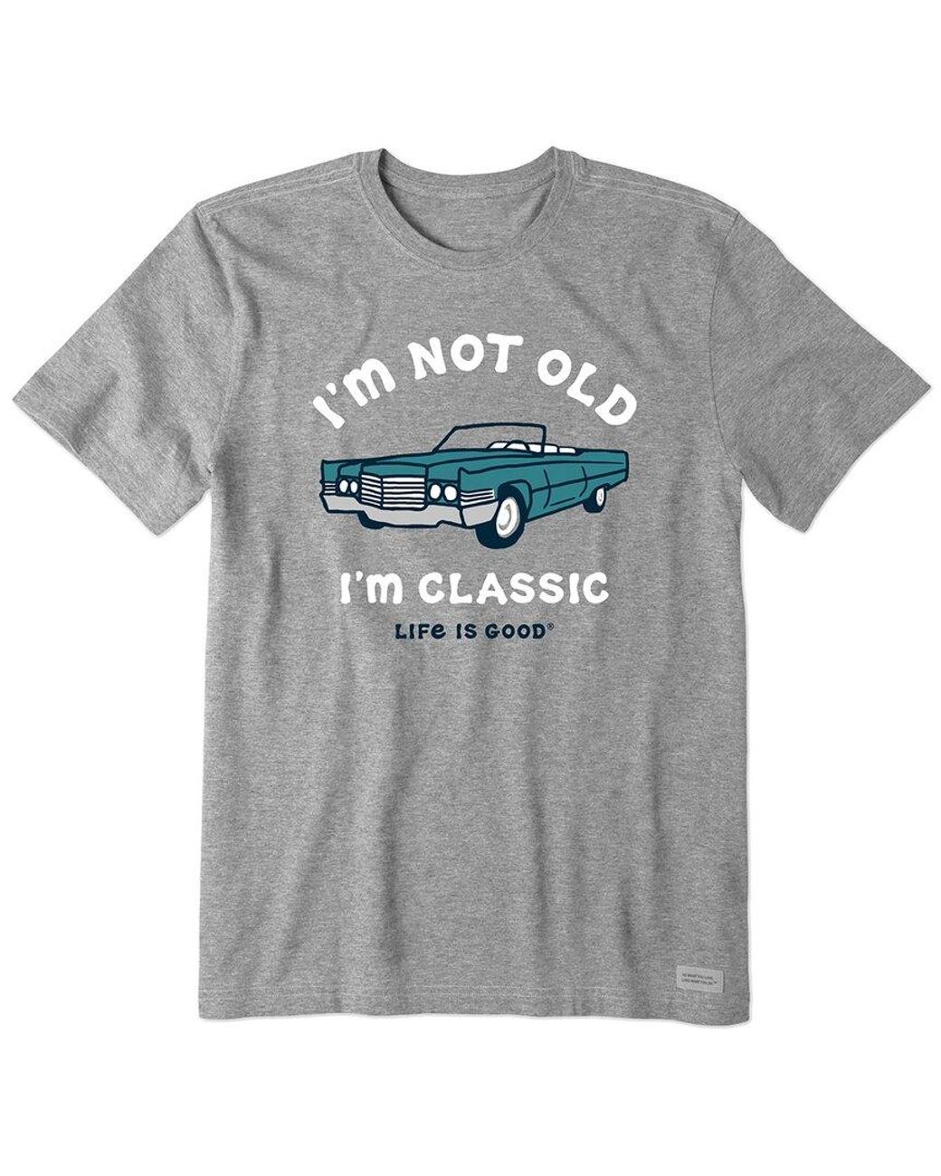 Life Is Good. Gray Crusher T-Shirt for men