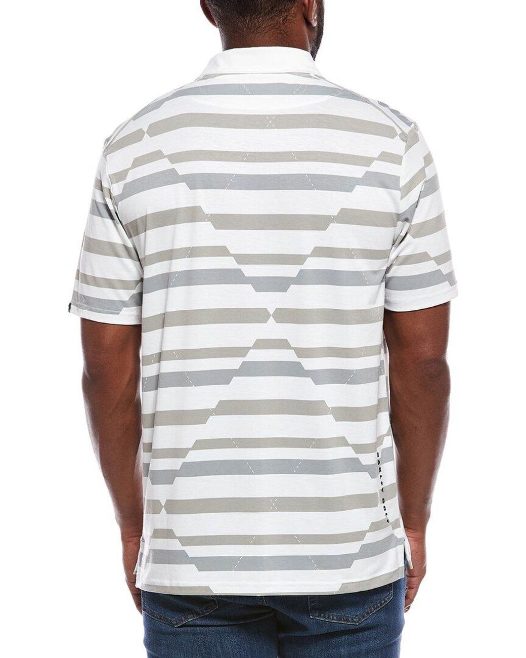 Oakley White Fractured Argyle Polo Shirt for men