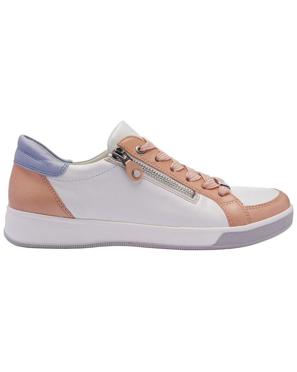 Ara Pink Low Leather Sneaker