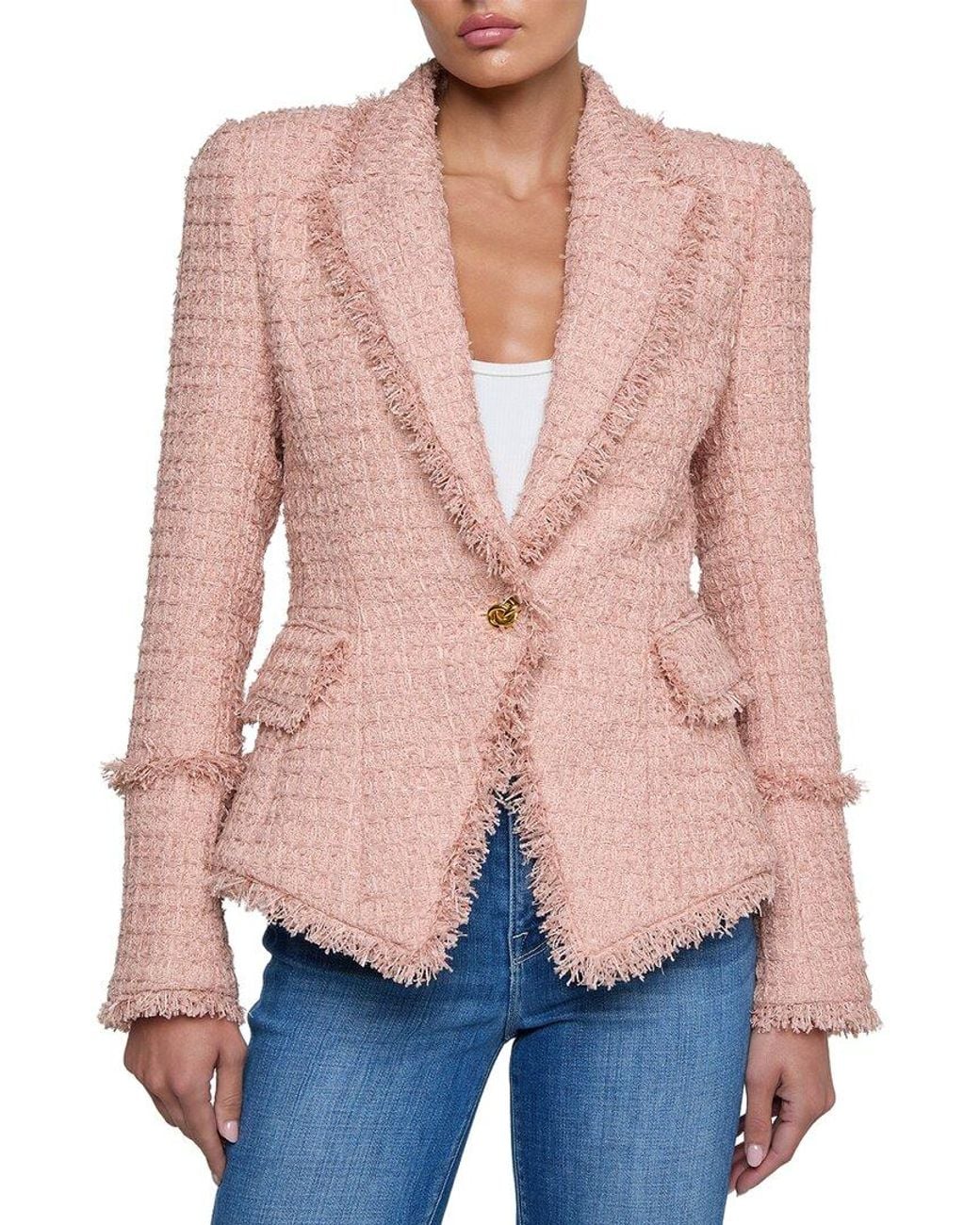 L'Agence Pink Kaisley Blazer