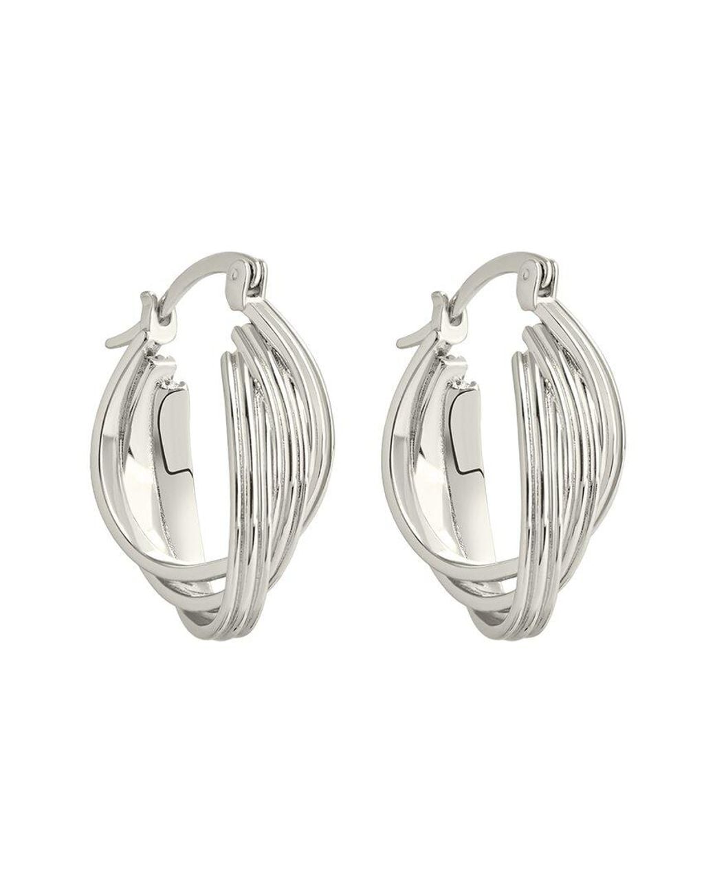 Sterling Forever White Emery Earrings