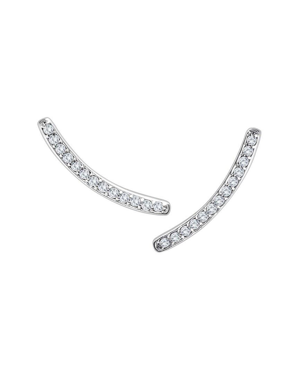 Diamond Select Cuts Metallic 14K 0.13 Ct. Tw. Diamond Earrings