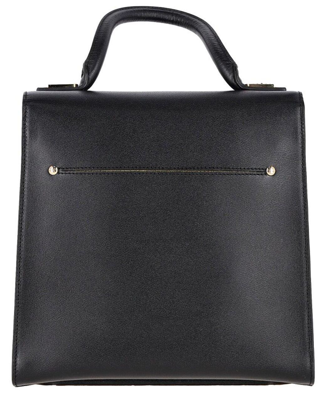 Charlotte Olympia Black Leather Bogart Top Handle Bag With Gloves (Authentic Pre-Loved)