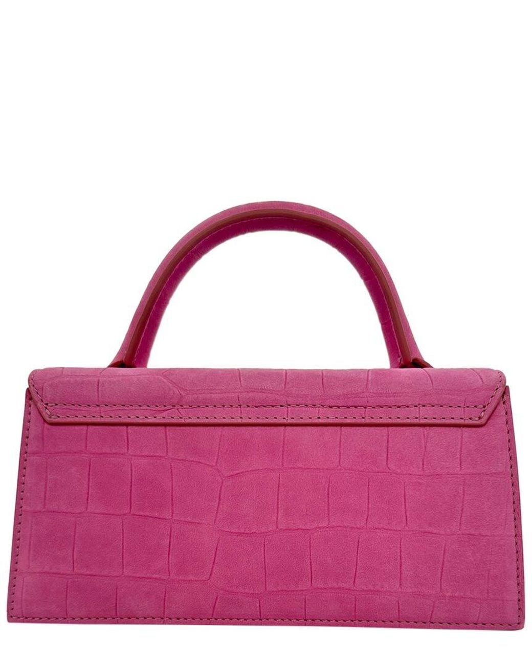 Jacquemus Purple Abstract Leather Le Chiquito Long Top-Handle Bag (Authentic Pre- Loved)