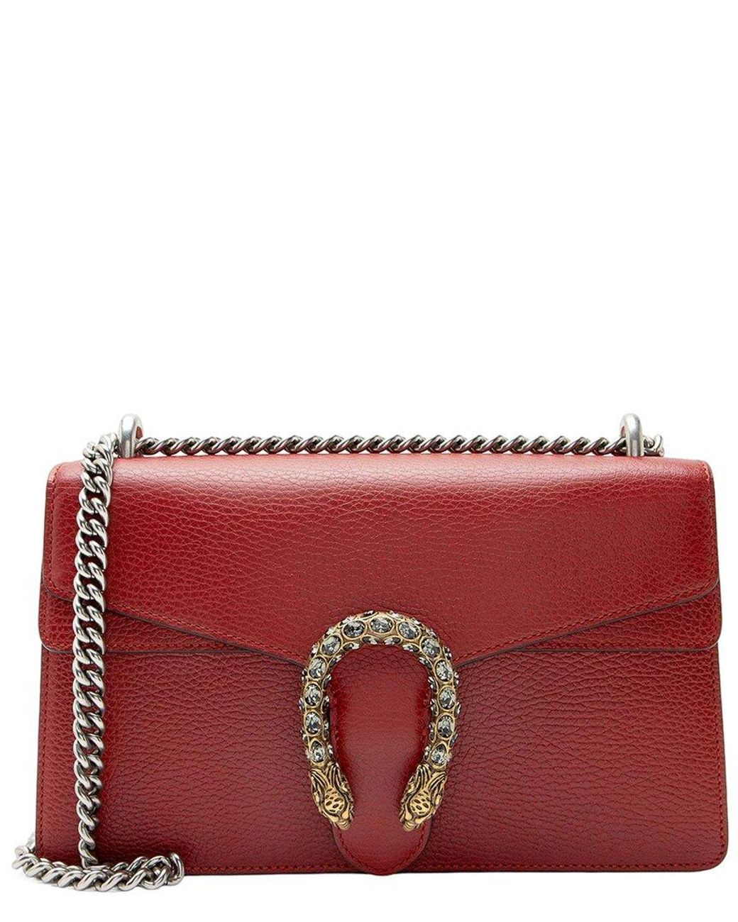 Gucci Red Leather Crystal Dionysus Medium Shoulder Bag (authentic Pre-loved)