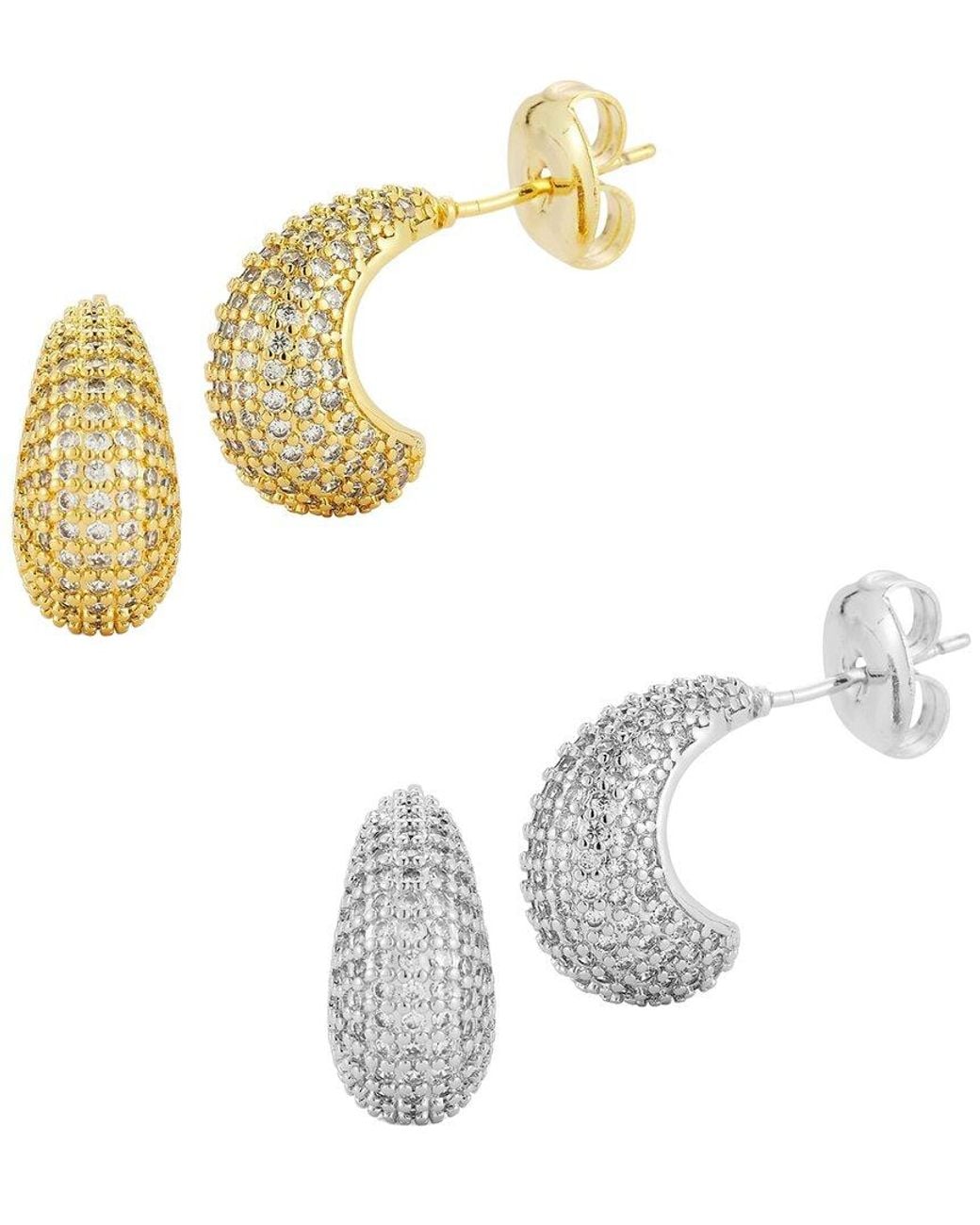 Glaze Jewelry Metallic Plated Cz Earrings