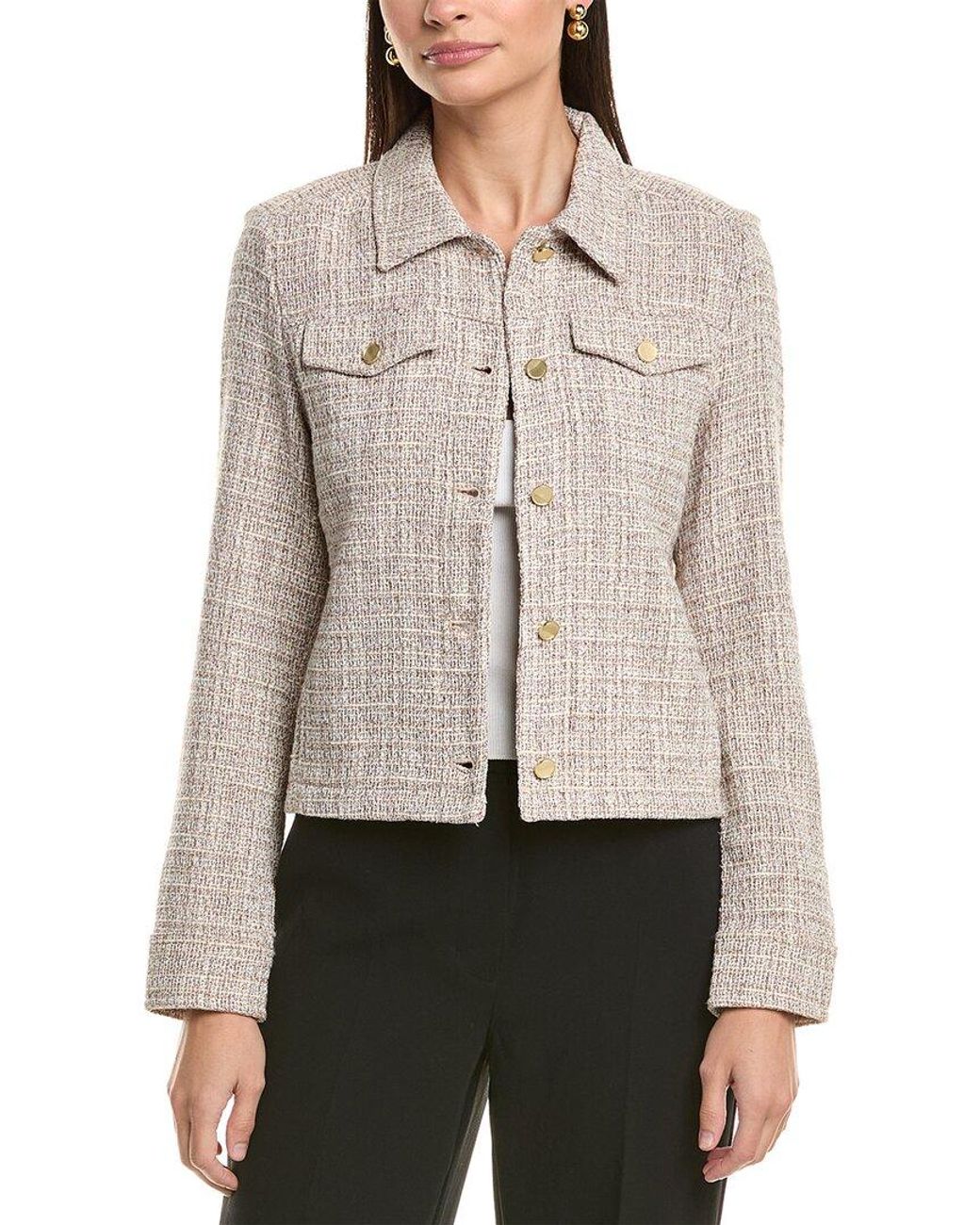 J.McLaughlin Natural Colby Linen-Blend Jacket