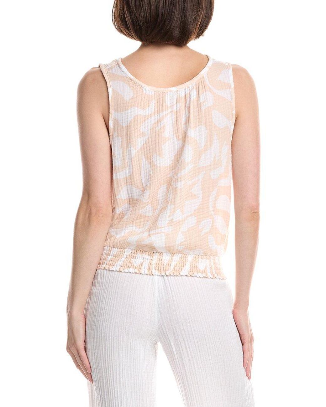 Michael Stars White Janelle Tie Neck Tank