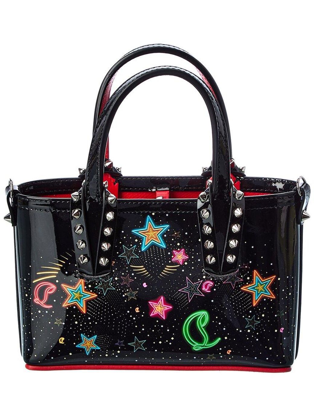 Christian Louboutin Black Cabata Nano Patent Tote