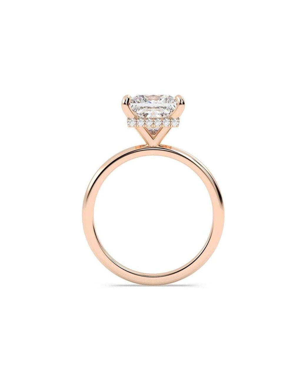 Lab Grown Diamonds White 14K Rose 3.50 Ct. Tw. Lab-Grown Diamond Ring