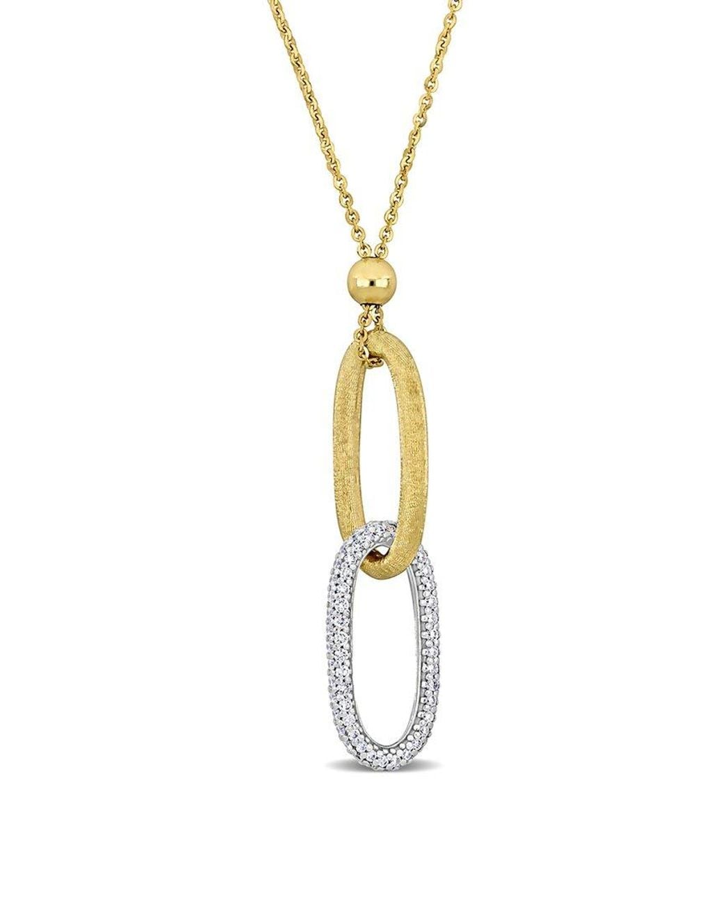 Diamond Select Cuts Metallic 14K 1.25 Ct. Tw. Diamond Lariat Necklace