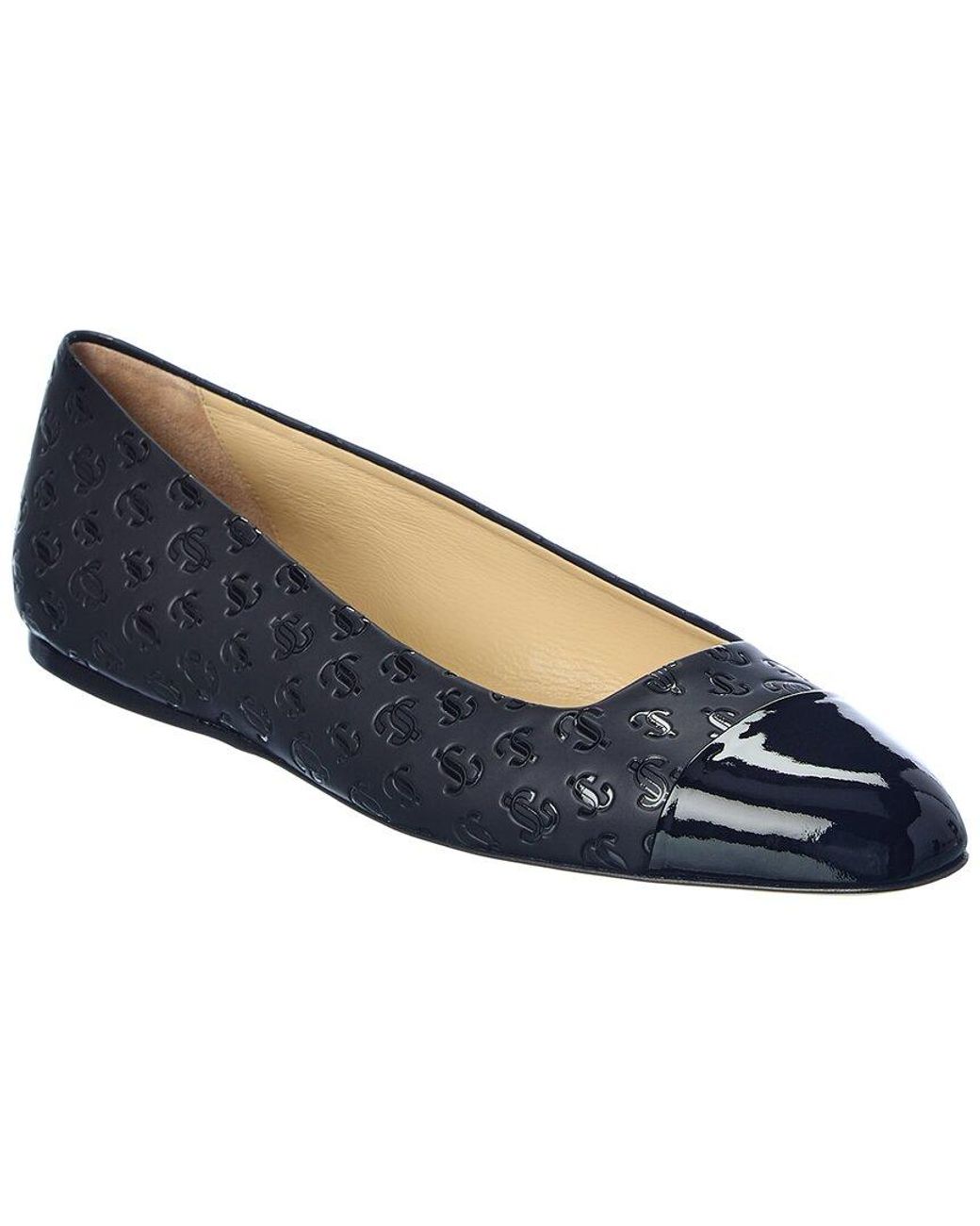 Jimmy Choo Watson Leather Flat in Blue | Lyst