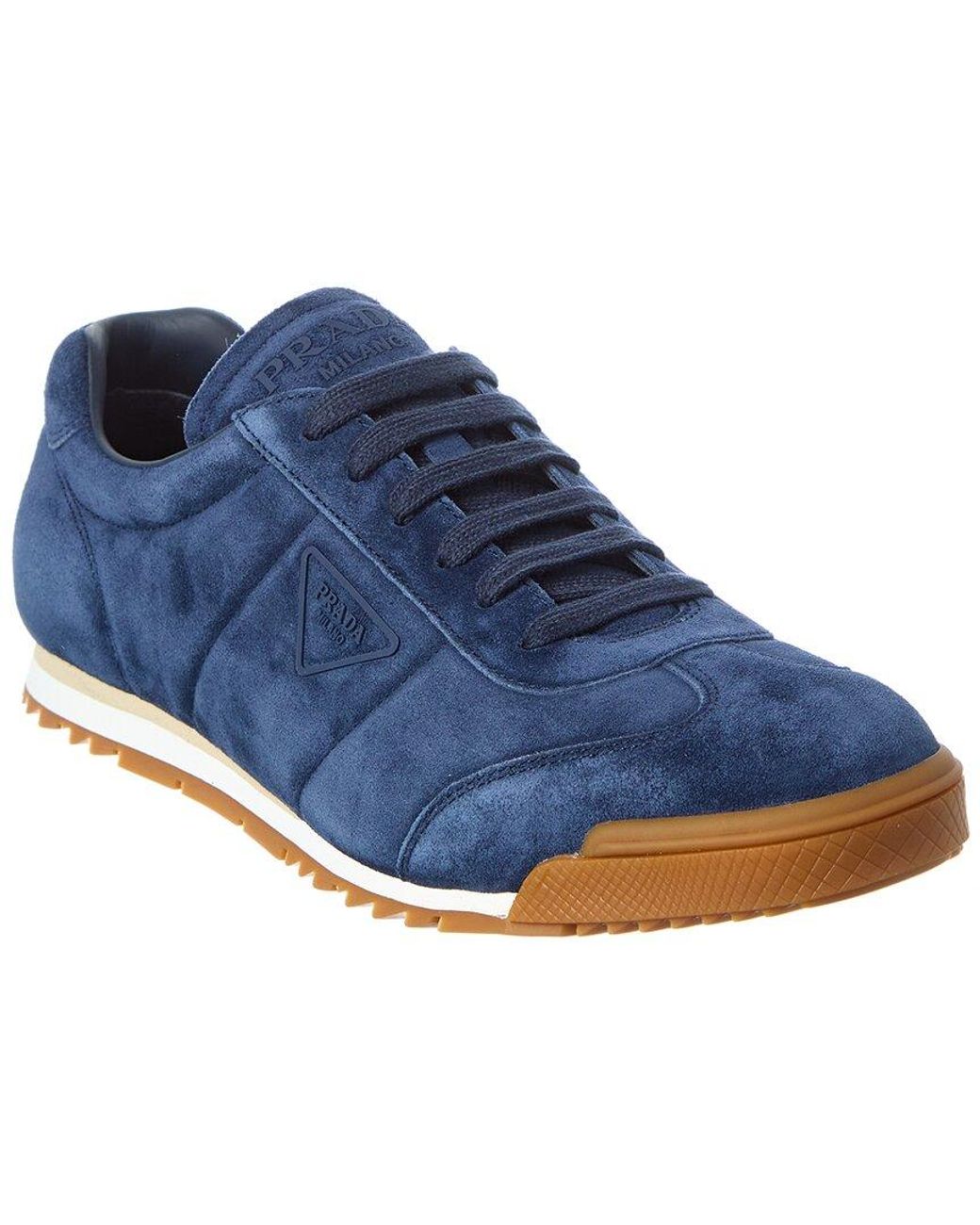 Prada Blue Suede Sneaker for men