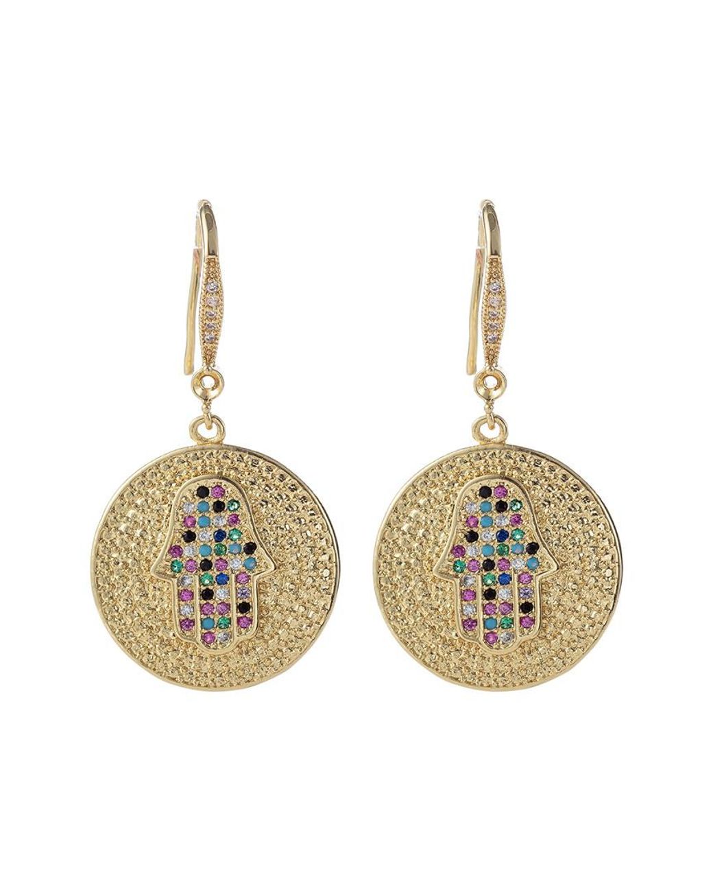 Eye Candy LA Multicolor Cz & Crystal Hamsa