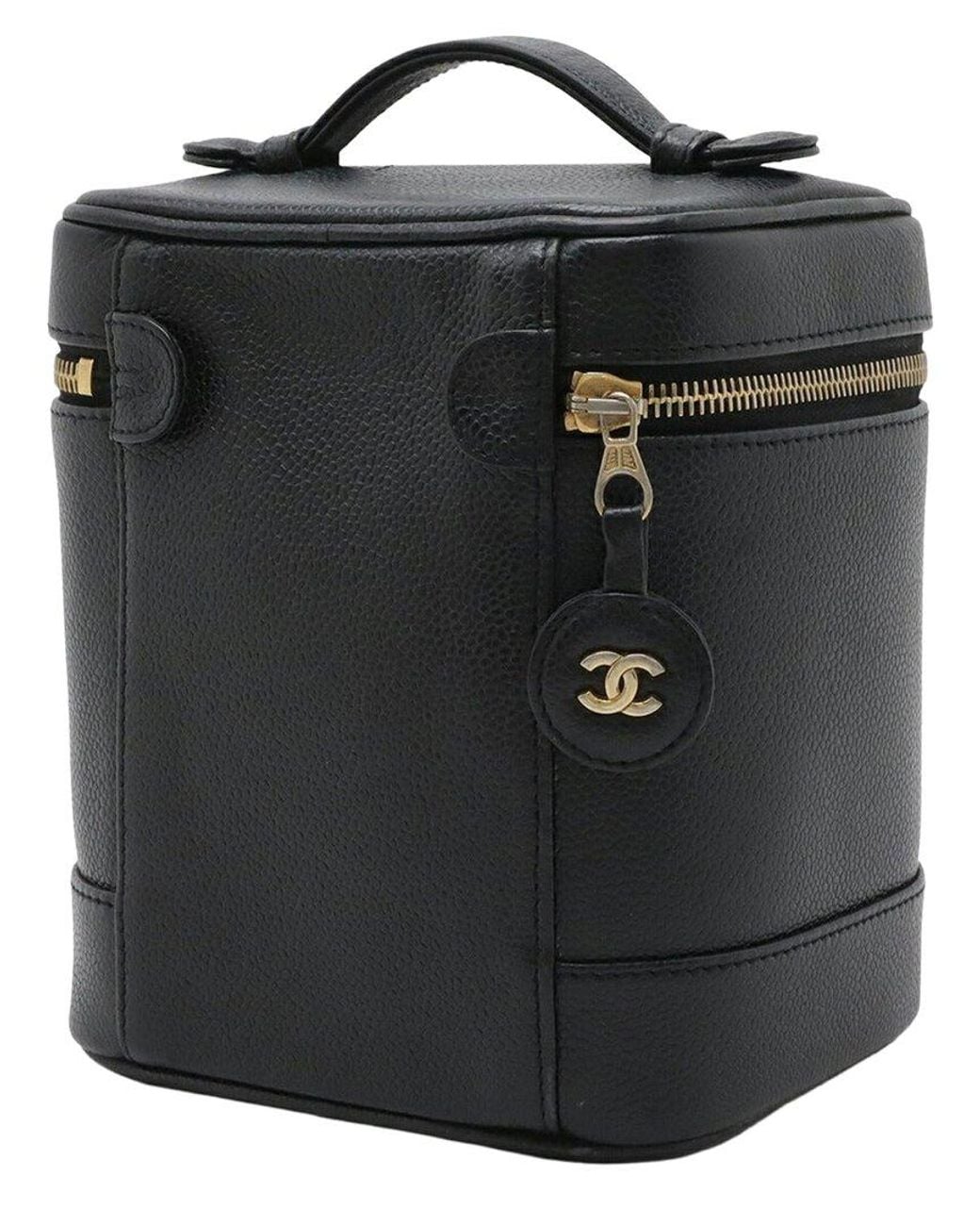 Chanel Black Caviar Vanity Bag Cosmetic Pouch (authentic Pre-loved)