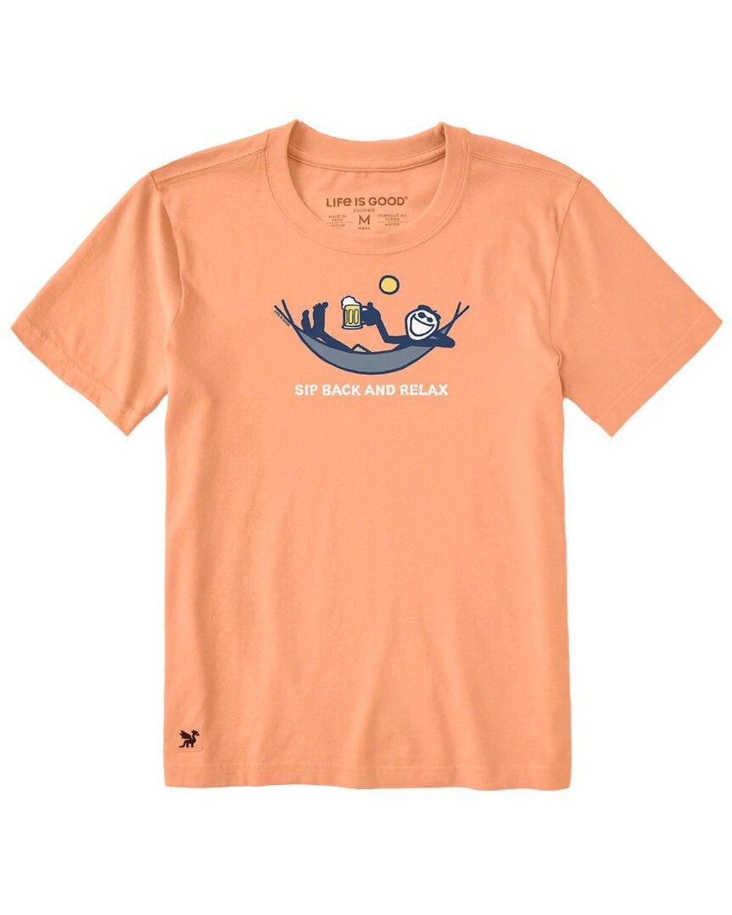 Life Is Good. Orange Crusher Tee for men