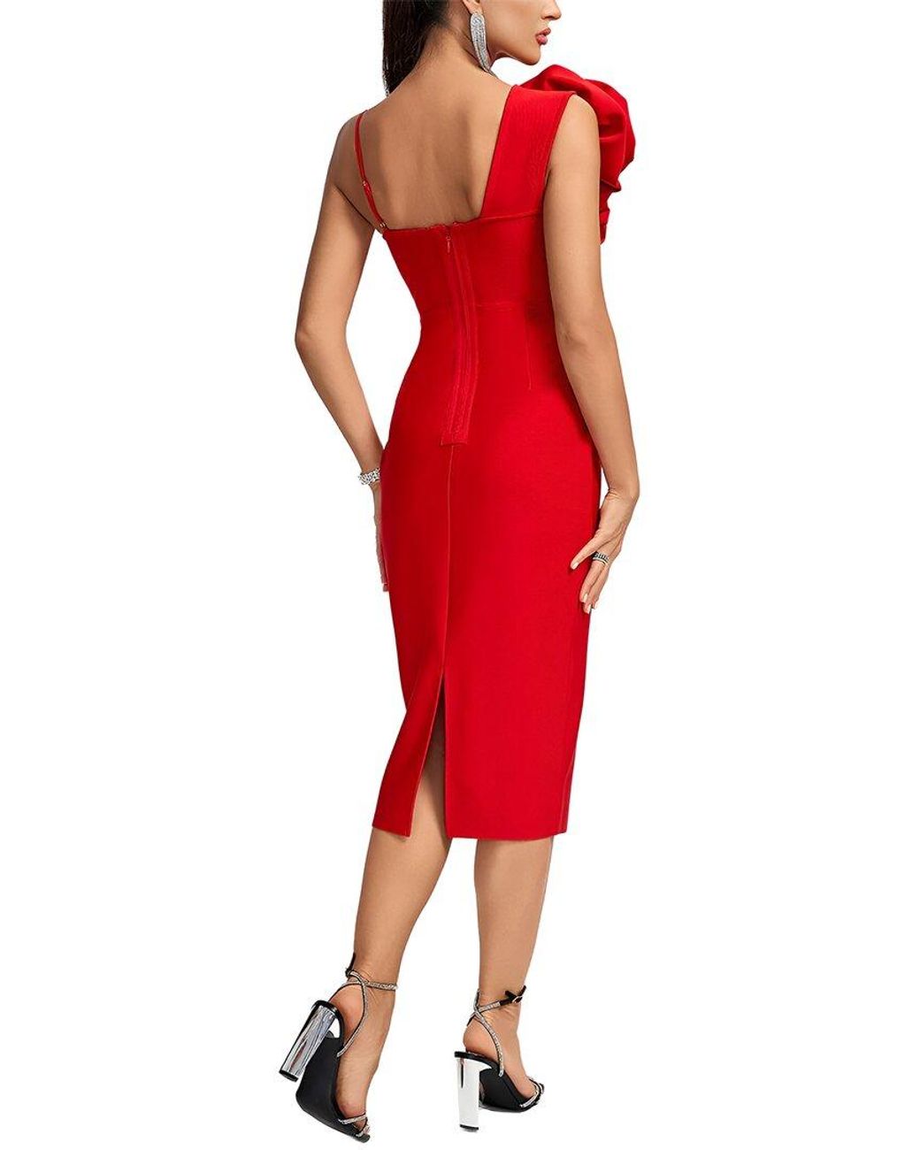 knee length dresses for ladies AFRM Floral Mesh Midi Dress
