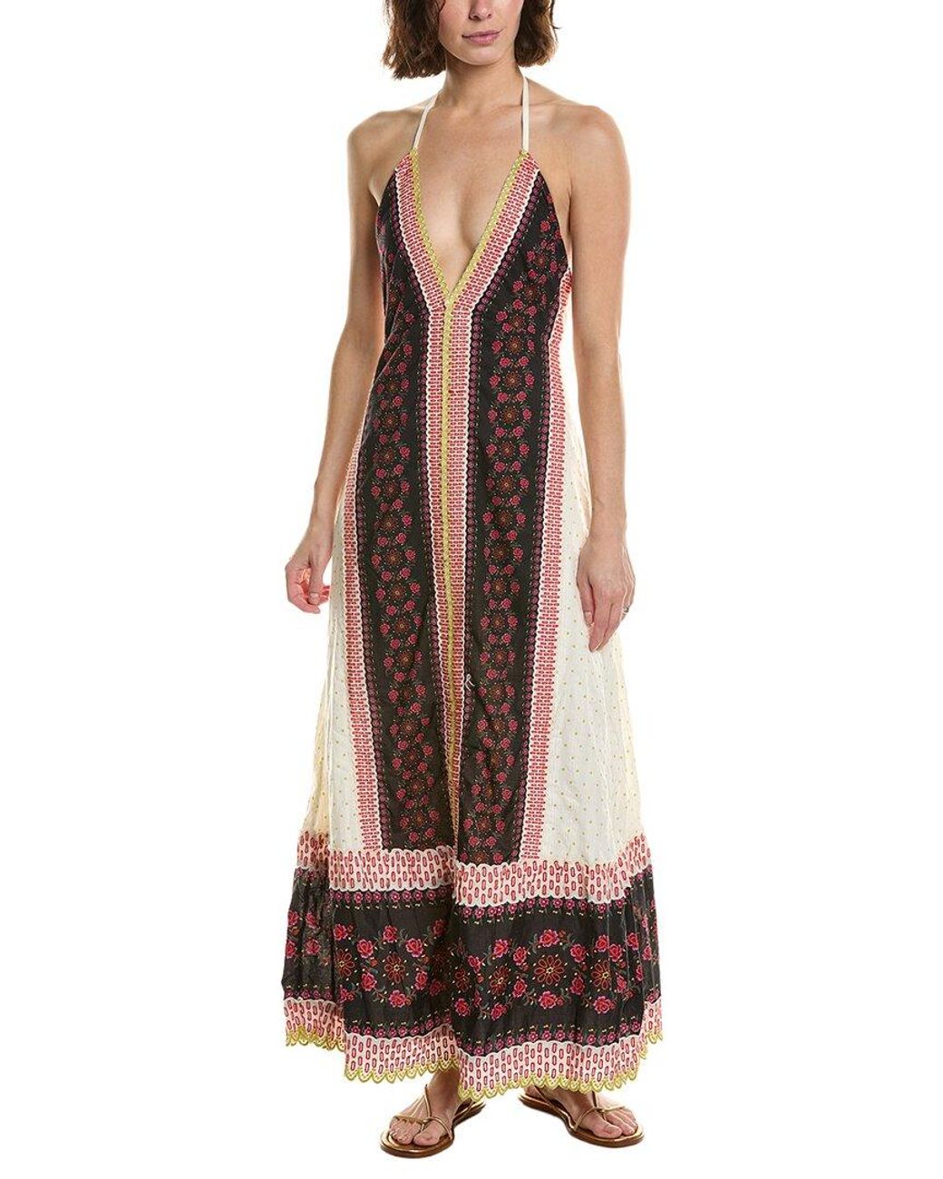 Free People Brown Cubana Maxi Dress